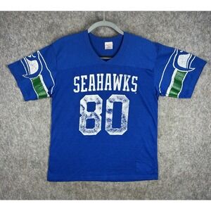 Vintage 80s Rawlings Seattle Seahawks Steve Largent #80 Jersey Shirt Large USA